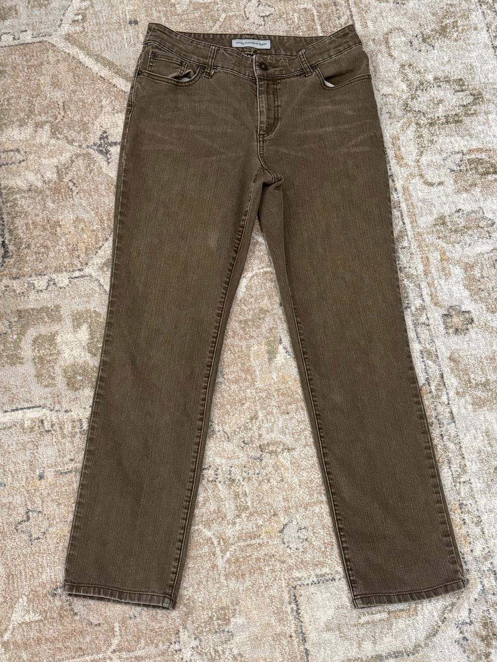 Chico’s Platinum Ultimate Fit Slim Leg Gray Jeans - Womens 1 Regular